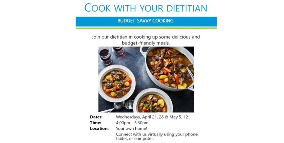 Virtual Cooking Class Poster April-May 2021