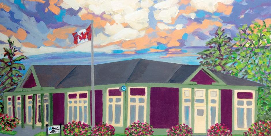 Maureen McAuliff Painting of RCHS Merrickville Site
